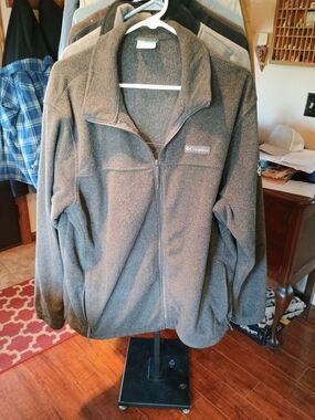 Columbia Gray Full-Zip Fleece Jacket Bin 2